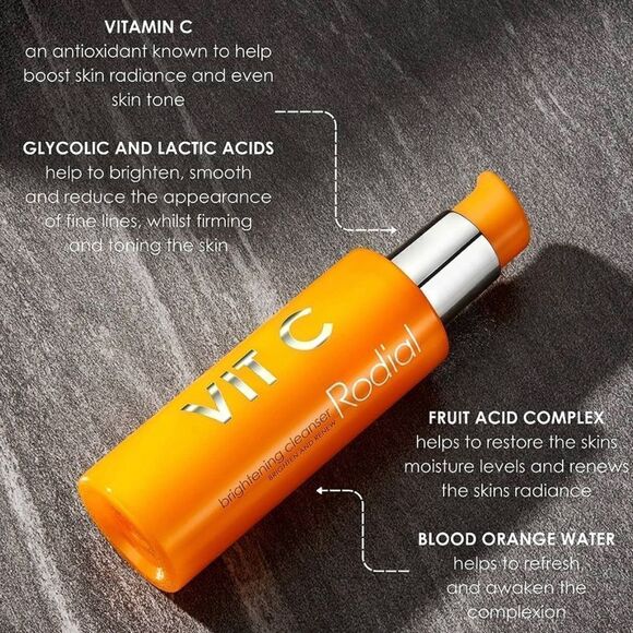 Rodial Vitamin C Brightening Cleanser Daily Gel, Face Wash 4.6 oz |New - Picture 3 of 5